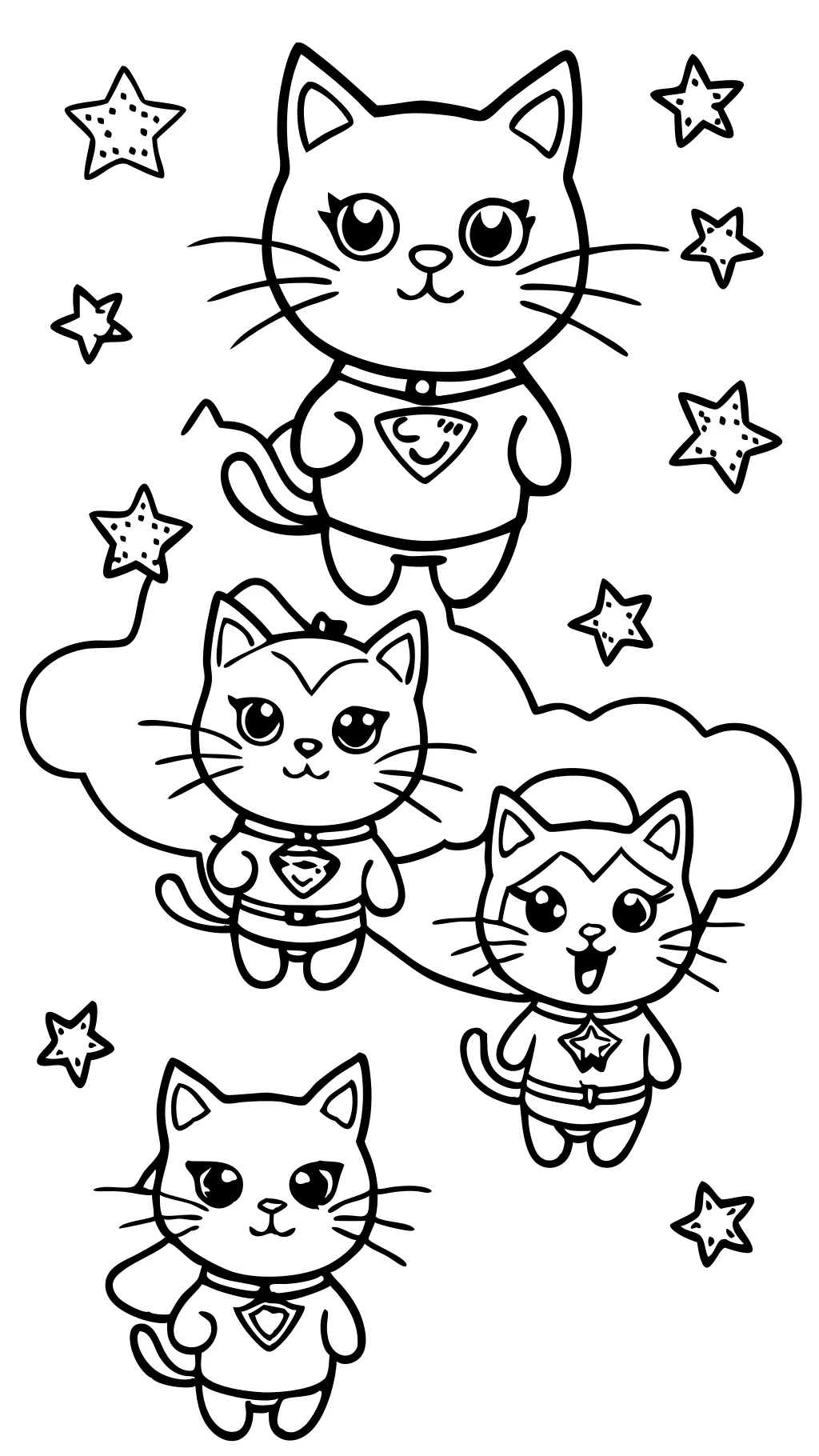 Páginas para colorear de superkitties